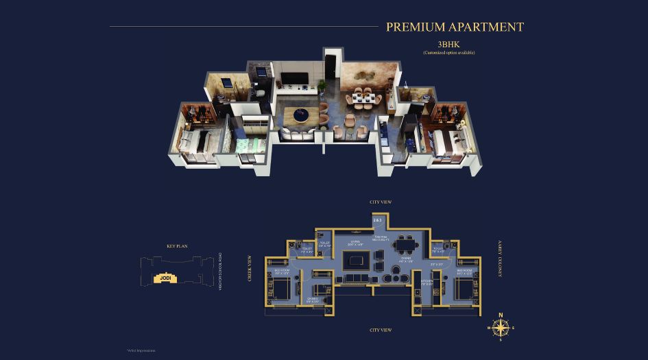 Embassy-Marquis-Residences-Floor-Plan-3 BHK